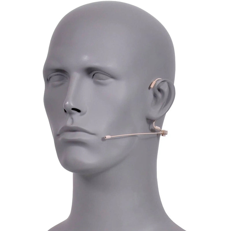 Galaxy Audio HSM8F Fully Adjustable Dual-Ear Headset Microphone and 4 Cables with TA4F Connectors (Beige)