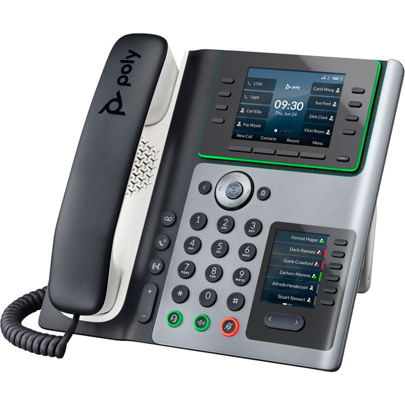 Poly Edge E400 IP Desk Phone with Power Adapter