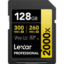 Lexar 128GB Professional 2000x UHS-II SDXC Memory Card (3-Pack)