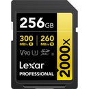 Lexar 256GB Professional 2000x UHS-II SDXC Memory Card (2-Pack)