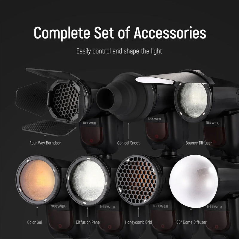 Neewer Magnetic Accessories Kit for Z1/Z2 Round Head Flashes
