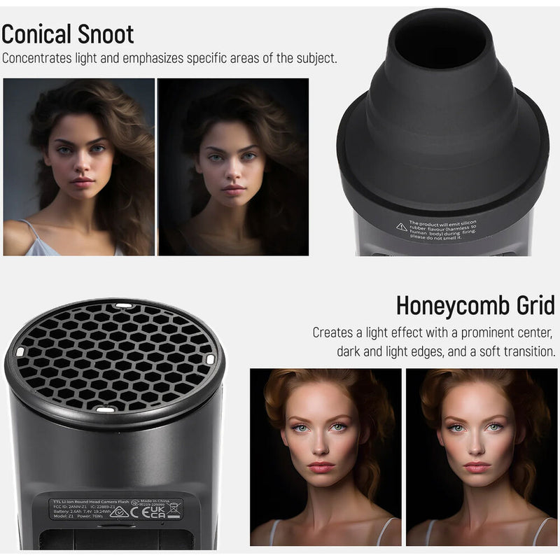 Neewer Magnetic Accessories Kit for Z1/Z2 Round Head Flashes