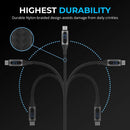 Sabrent USB-C to Lightning Cable with Smart Display (6.6', Black)