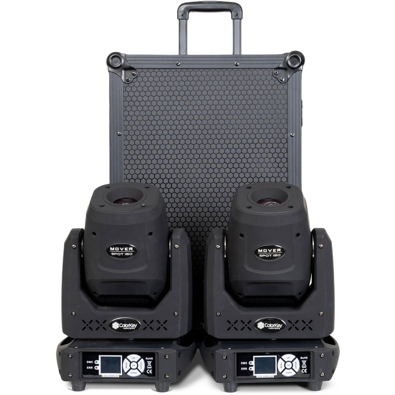 ColorKey Mover Spot 150 Bundle with Trolley (2-Pack, All Black)