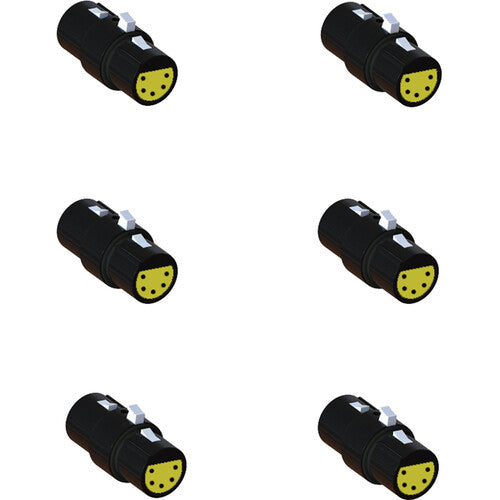 Pliant Technologies 4-Pin Female to 5-Pin Female FleXLR-45 Gender Adapter (6-Pack)
