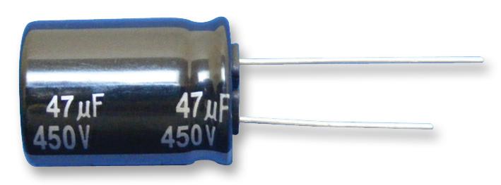 PANASONIC EEUEE2W100 Electrolytic Capacitor, 10 &micro;F, 450 V, &plusmn; 20%, Radial Leaded, 10000 hours @ 105&deg;C, Polar