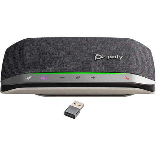 Poly Sync 20+ USB-A & Bluetooth Speakerphone (Silver, Microsoft Teams)