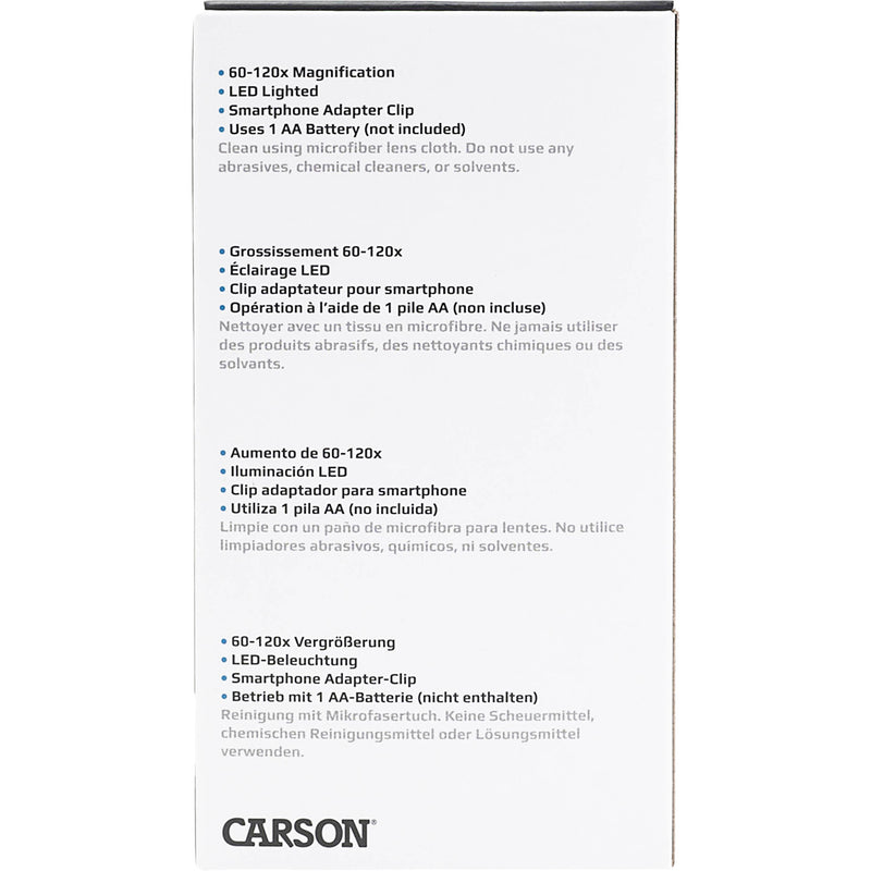 Carson MM-350 MicroBrite Pro LED Pocket Microscope with Smartphone Adapter (4-Pack)