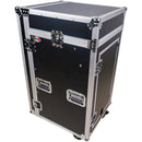 ProX T-18MRSS DJ Combo Flight Case with Wheels (18 RU Vertical Rack, 10 RU Top Mixer Rack)