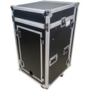 ProX T-18MRSS DJ Combo Flight Case with Wheels (18 RU Vertical Rack, 10 RU Top Mixer Rack)