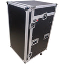 ProX T-18MRSS DJ Combo Flight Case with Wheels (18 RU Vertical Rack, 10 RU Top Mixer Rack)