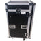 ProX T-18MRSS DJ Combo Flight Case with Wheels (18 RU Vertical Rack, 10 RU Top Mixer Rack)