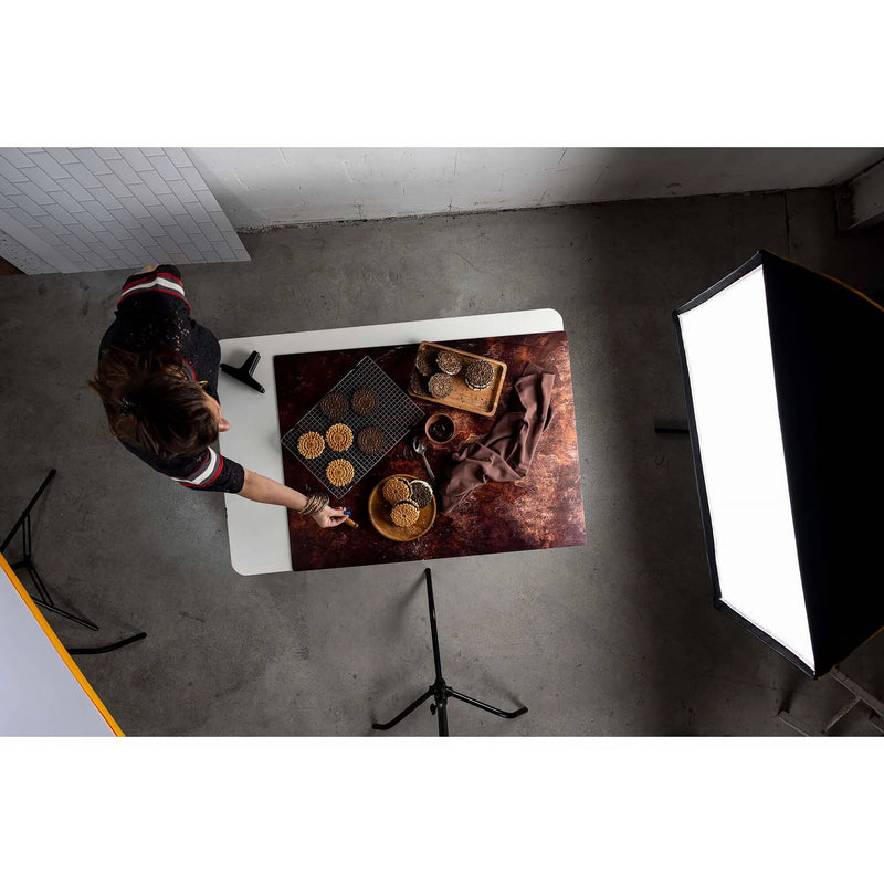 V-FLAT WORLD Duo-Board Double-Sided Background (Dark Roast / Moroccan Mud, 30 x 40")