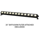 American DJ UBL12H RGBAL+UV Linear Light Bar with Diffusion Filter (12 LEDs)