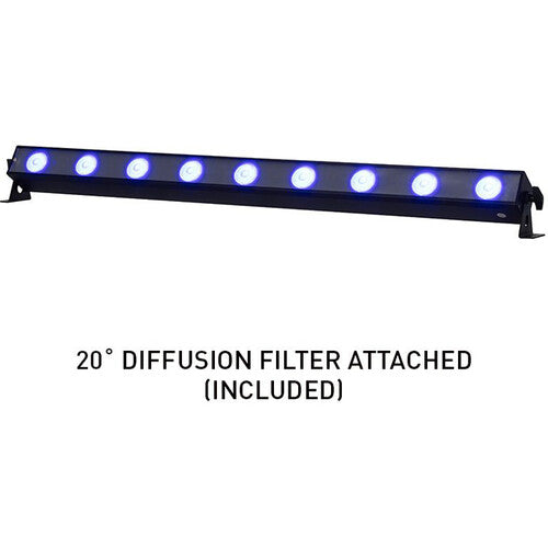 American DJ UBL9H RGBAL+UV Linear Light Bar with Diffusion Filter (9 LEDs)
