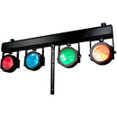 Eliminator Lighting Dotz TPar Sys Plus Portable Stage Lighting Wash System with Remote, Stand, and Cases