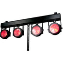 Eliminator Lighting Dotz TPar Sys Plus Portable Stage Lighting Wash System with Remote, Stand, and Cases
