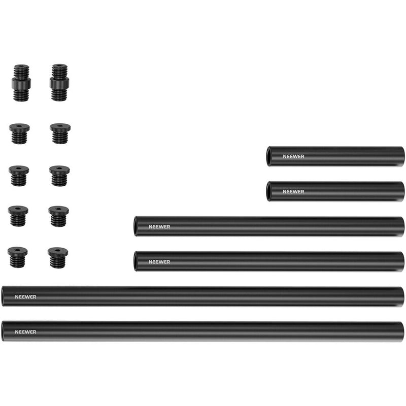 Neewer 15mm Rod Kit (3 Pairs, 4/8/12")