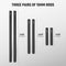 Neewer 15mm Rod Kit (3 Pairs, 4/8/12")
