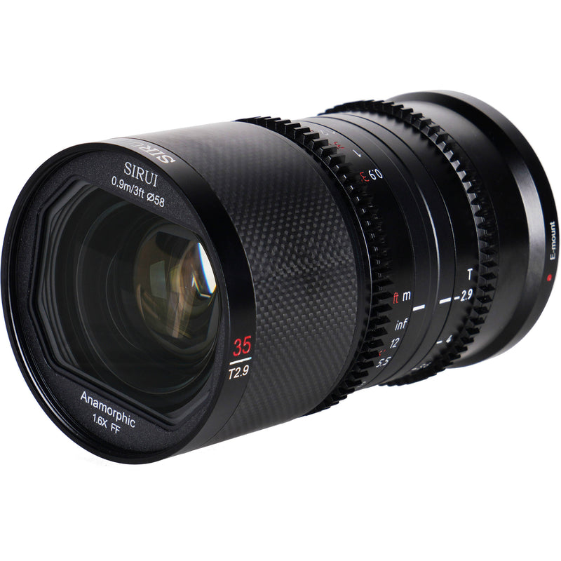 Sirui Saturn 35mm T2.9 1.6x Carbon Fiber Full-Frame Anamorphic Lens (Nikon Z, Neutral Flare)