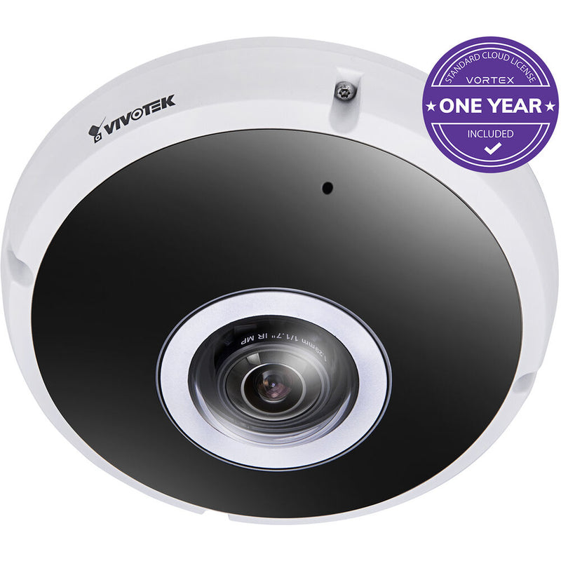 Vivotek FE931-EHV-1Y Vortex Premium 12MP Outdoor Vandal-Proof 360&deg; Fisheye Camera (1-Year License)