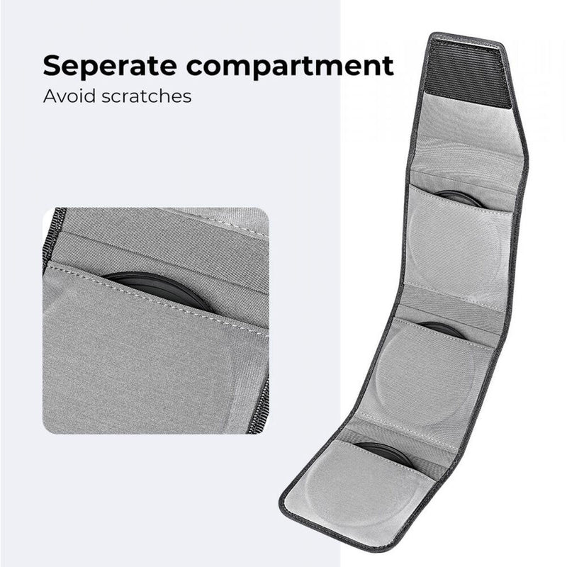 K&F Concept 3-Pocket Circular Filter Case (Up to 82mm)