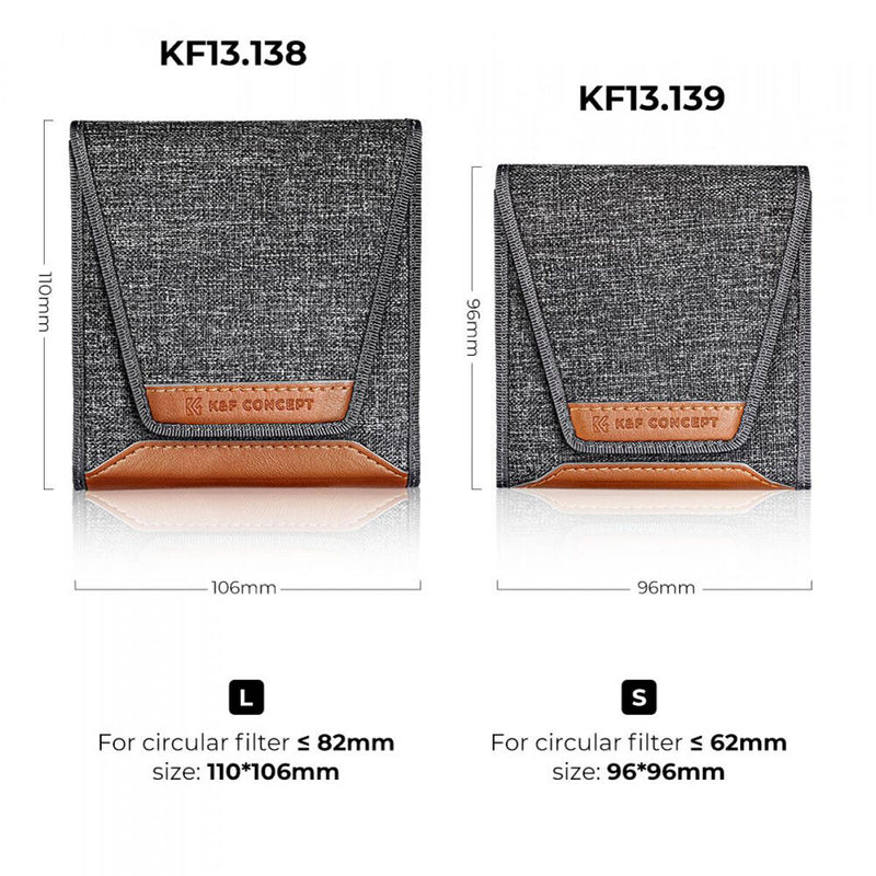 K&F Concept 3-Pocket Circular Filter Case (Up to 82mm)