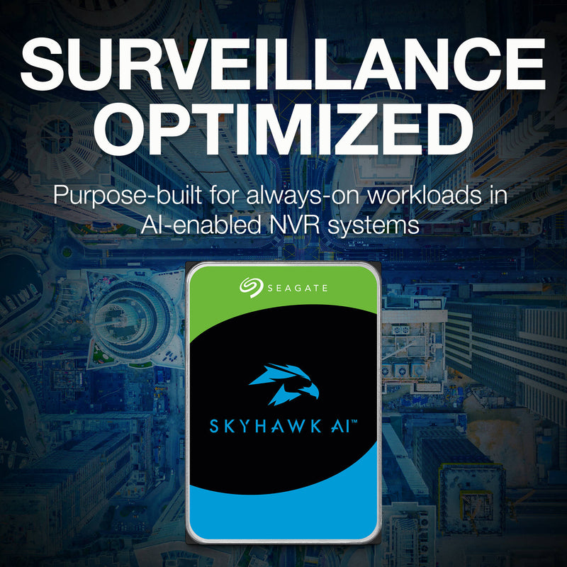 Seagate 24TB Skyhawk AI 7200 rpm SATA III 3.5" Internal Surveillance HDD