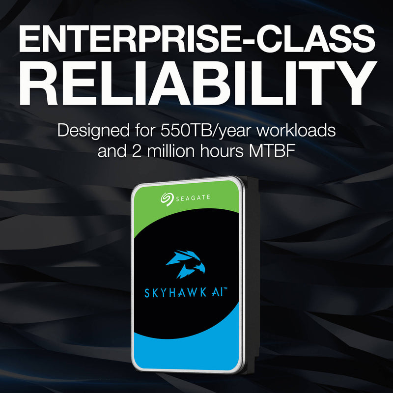 Seagate 24TB Skyhawk AI 7200 rpm SATA III 3.5" Internal Surveillance HDD