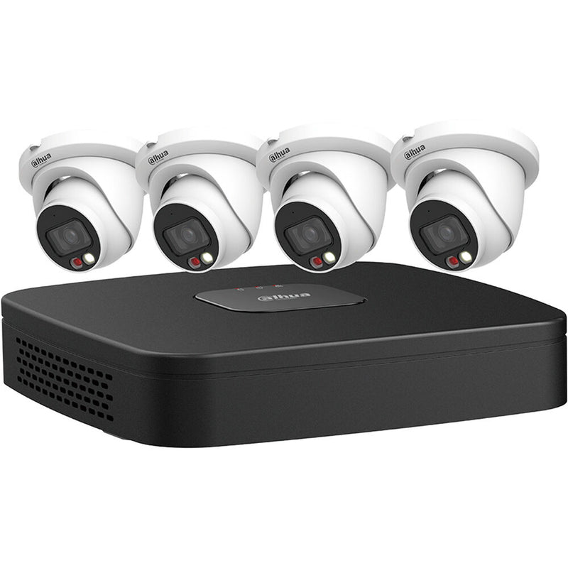 Dahua Technology VU-MORE N444E42C 4-Channel 8MP NVR with 2TB HDD & Four 4MP Turret Cameras Kit