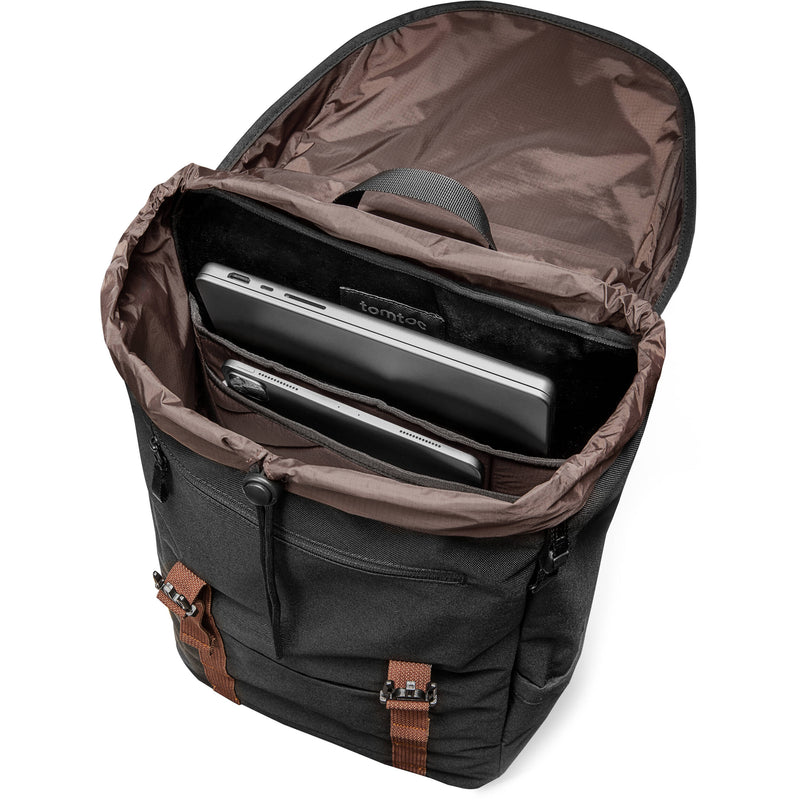 tomtoc VintPack-TA1 Laptop Backpack (Black, 22L)