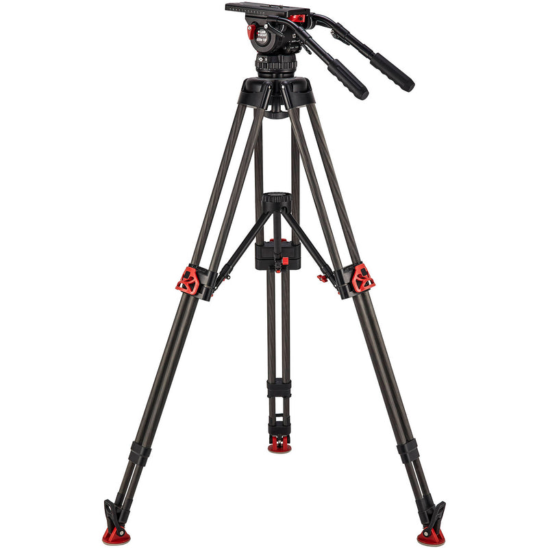 Camgear EFP CF/MS Carbon Fiber Tripod with Mid-Level Spreader & Elite 18 Fluid Head System