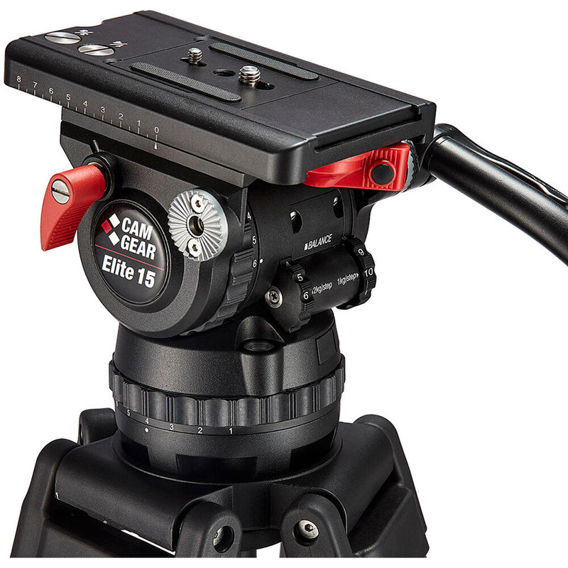 Camgear CF/MS Carbon Fiber Tripod with Mid-Level Spreader & Elite 15 Fluid Head System