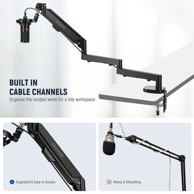 Neewer Low-Profile Desk-Mount Boom Arm for Microphone
