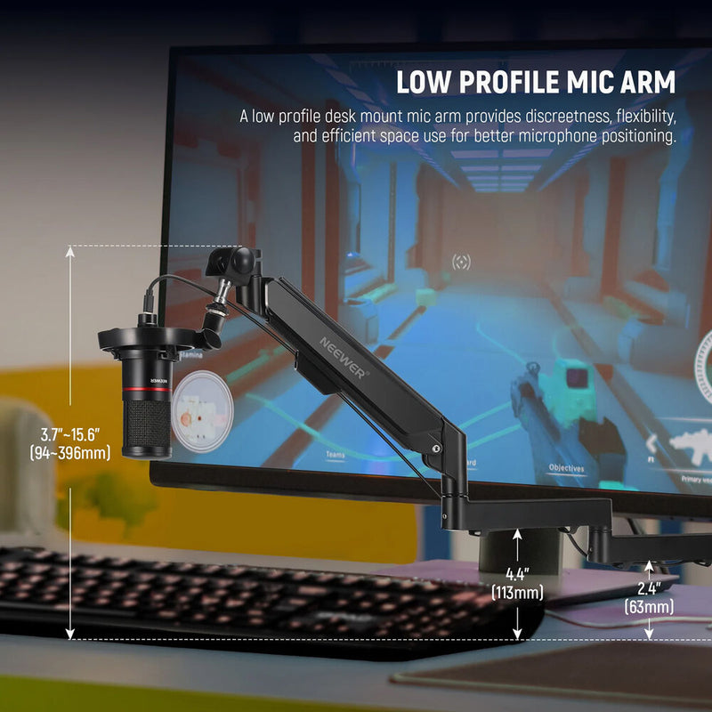 Neewer Low-Profile Desk-Mount Boom Arm for Microphone