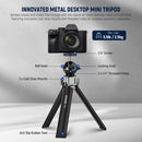 Neewer TP31 Metal Mini Tripod with Cold Shoe Ball Head Mount