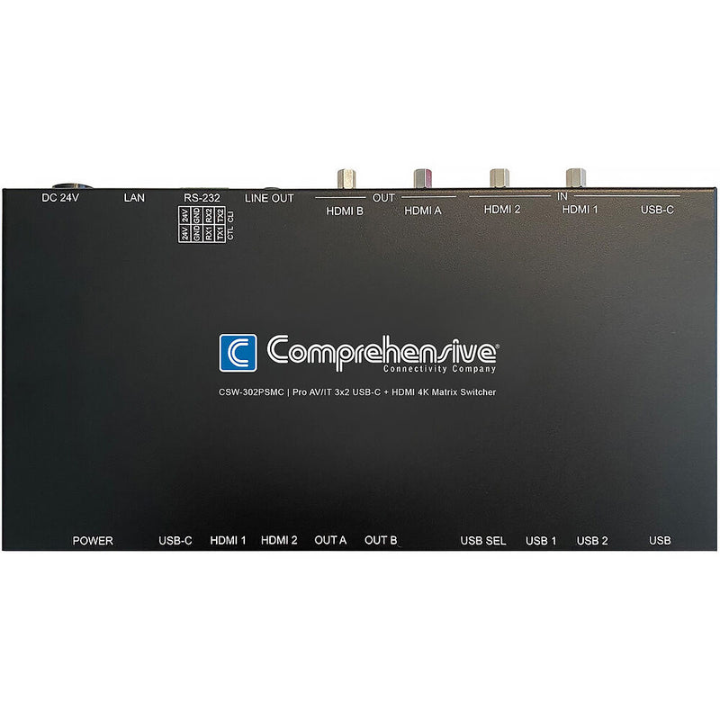 Comprehensive Pro AV/IT Integrator Series 3x2 USB-C & HDMI 4K60 4:4:4 Matrix Switcher