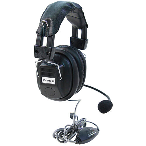 Califone 3068MUSB CT Stereo Over-Ear USB Headset with Boom Mic