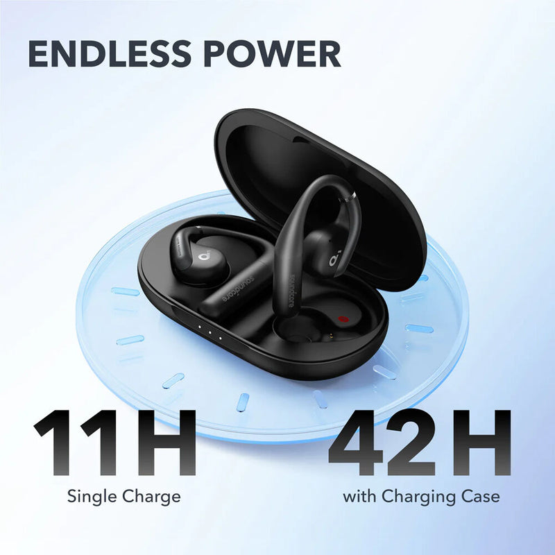 Soundcore by Anker AeroFit Open-Ear Earbuds (Midnight Black)