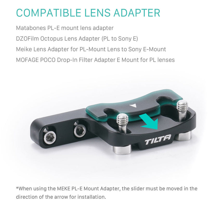 Tilta PL-Mount Lens Adapter Support for Sony FX3 and FX30 V2 Cage (Titanium Gray)