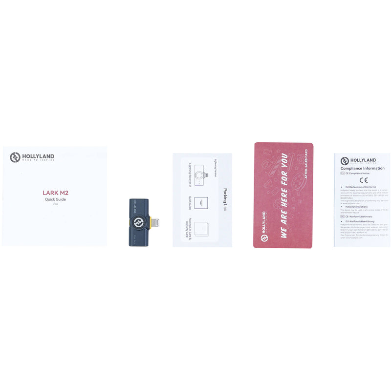 Hollyland LARK M2 Wireless Receiver with Lightning Connector for iOS Devices (2.4 GHz, Shine Charcoal)