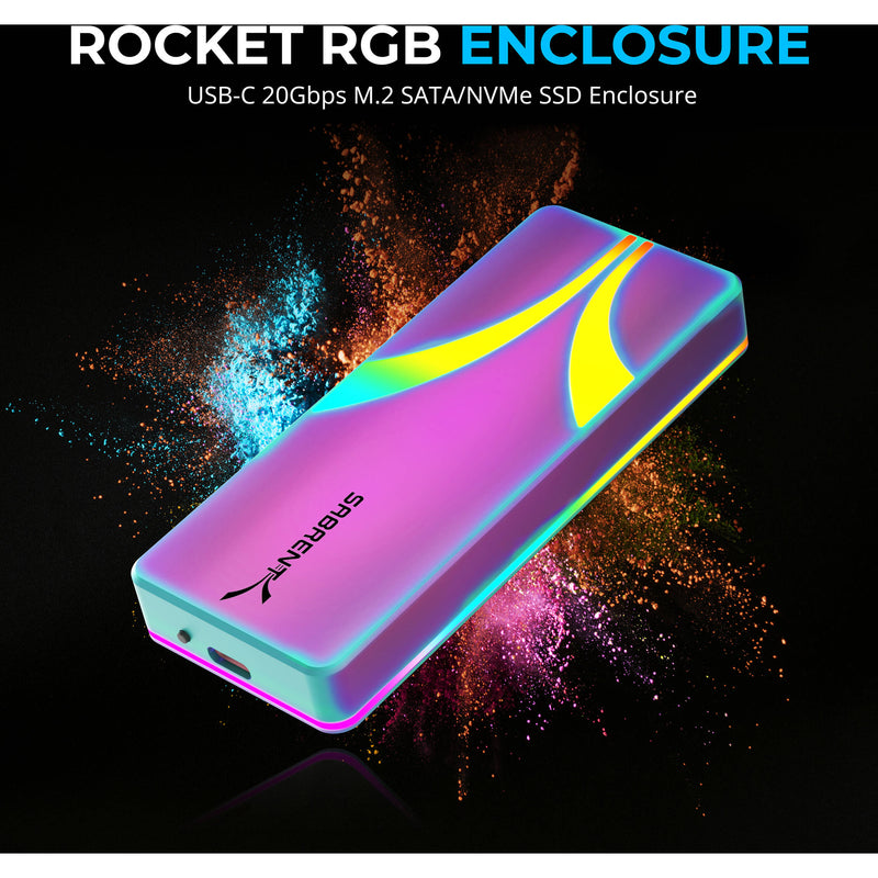 Sabrent Rocket RGB USB-C M.2 SATA/NVMe SSD Enclosure (Special Edition)