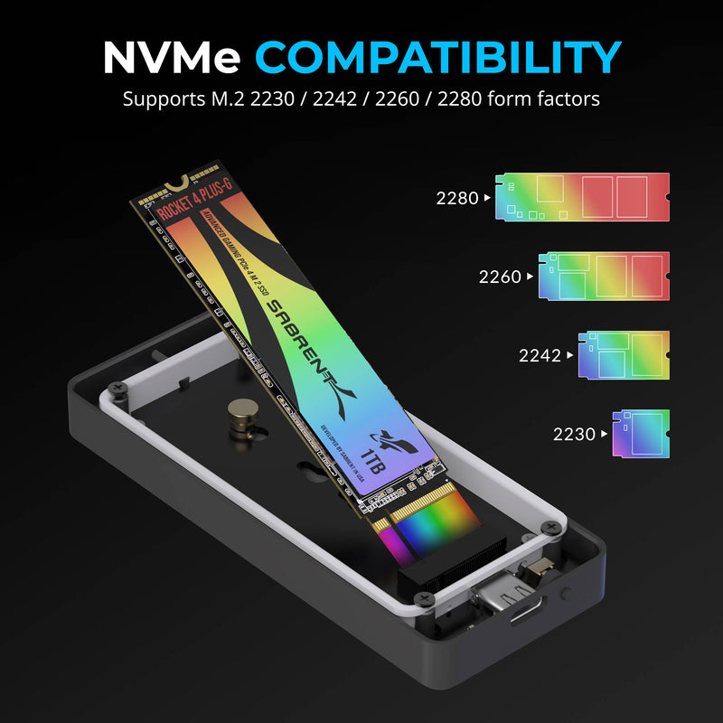 Sabrent Rocket RGB USB-C M.2 SATA/NVMe SSD Enclosure (Special Edition)