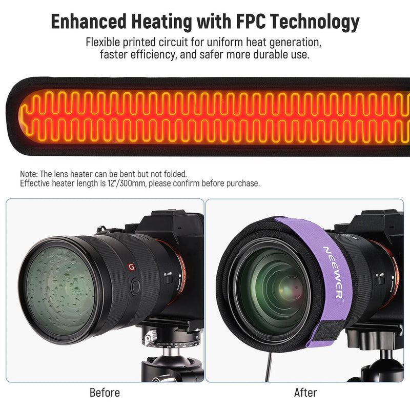 Neewer USB FPC Lens Heater for Camera & Telescope Lenses (19.7")