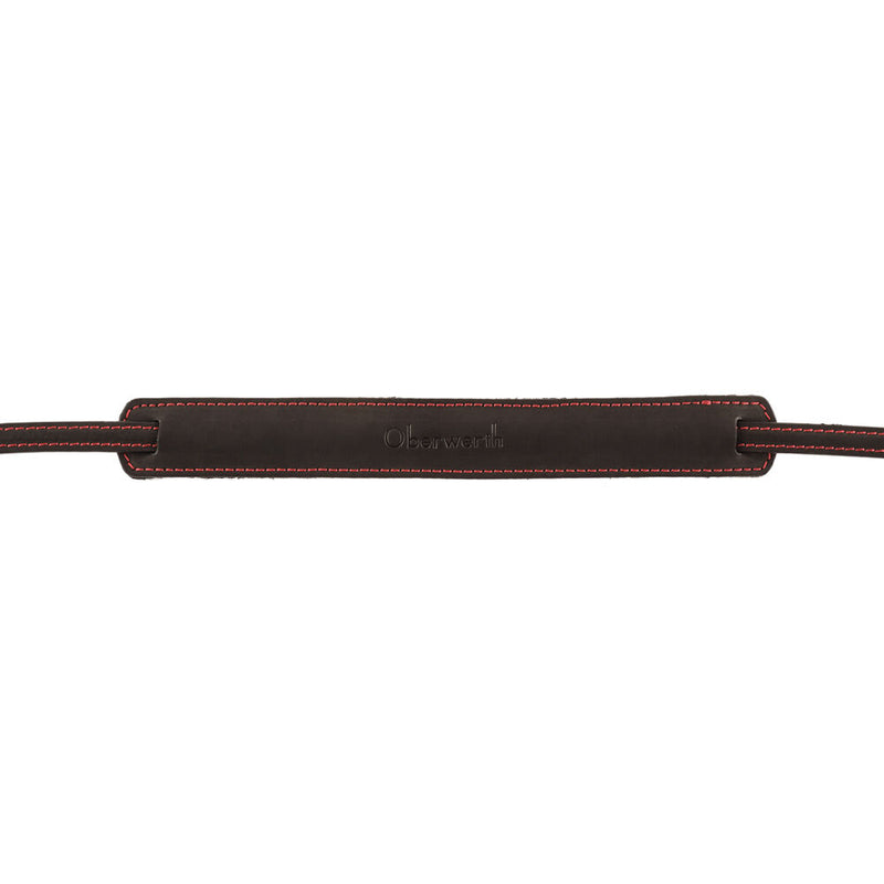 Oberwerth Mosel Hydro Camera Strap (Black Leather/Red Stitching, 49.2")