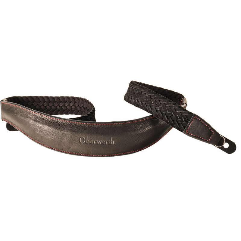 Oberwerth Triberg Leather Camera Strap (Black/Red, 51.2")