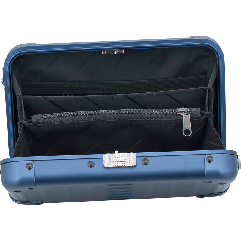 Aleon Aluminum Hard-Shell Cross-Body Bag (Small, Sapphire)