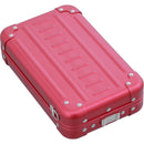 Aleon Vertical Aluminum Hard-Shell Cross-Body Bag (Ruby)
