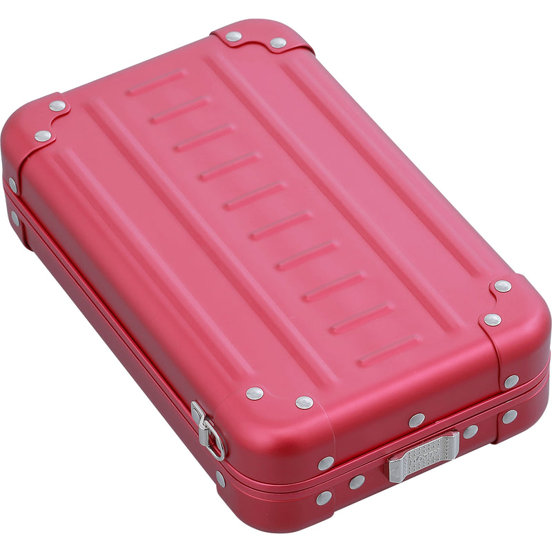 Aleon Vertical Aluminum Hard-Shell Cross-Body Bag (Ruby)