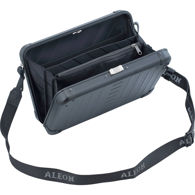 Aleon Aluminum Hard-Shell Cross-Body Bag (Large, Onyx)